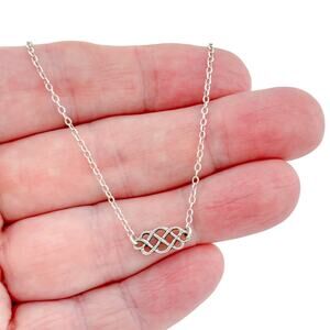 Vintage Sterling Silver 925 Celtic Knot Necklace 18"